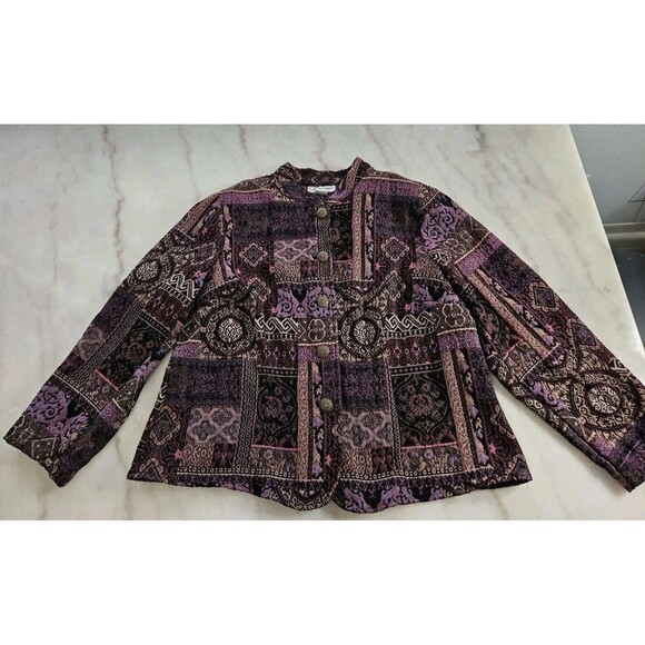 VTG Dressbarn Tapestry Blazer Women’s Jacket Size 1X, Vintage - Picture 1 of 10